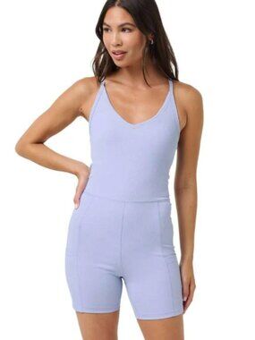 Travis Mathew Active Ribbed Romper Light Blue Size Small